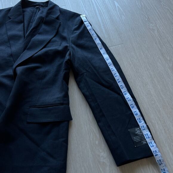 J Crew Ludlow Slim Fit Suit Jacket In English Cotton Wool Blend 40S Navy - Picture 13 of 16